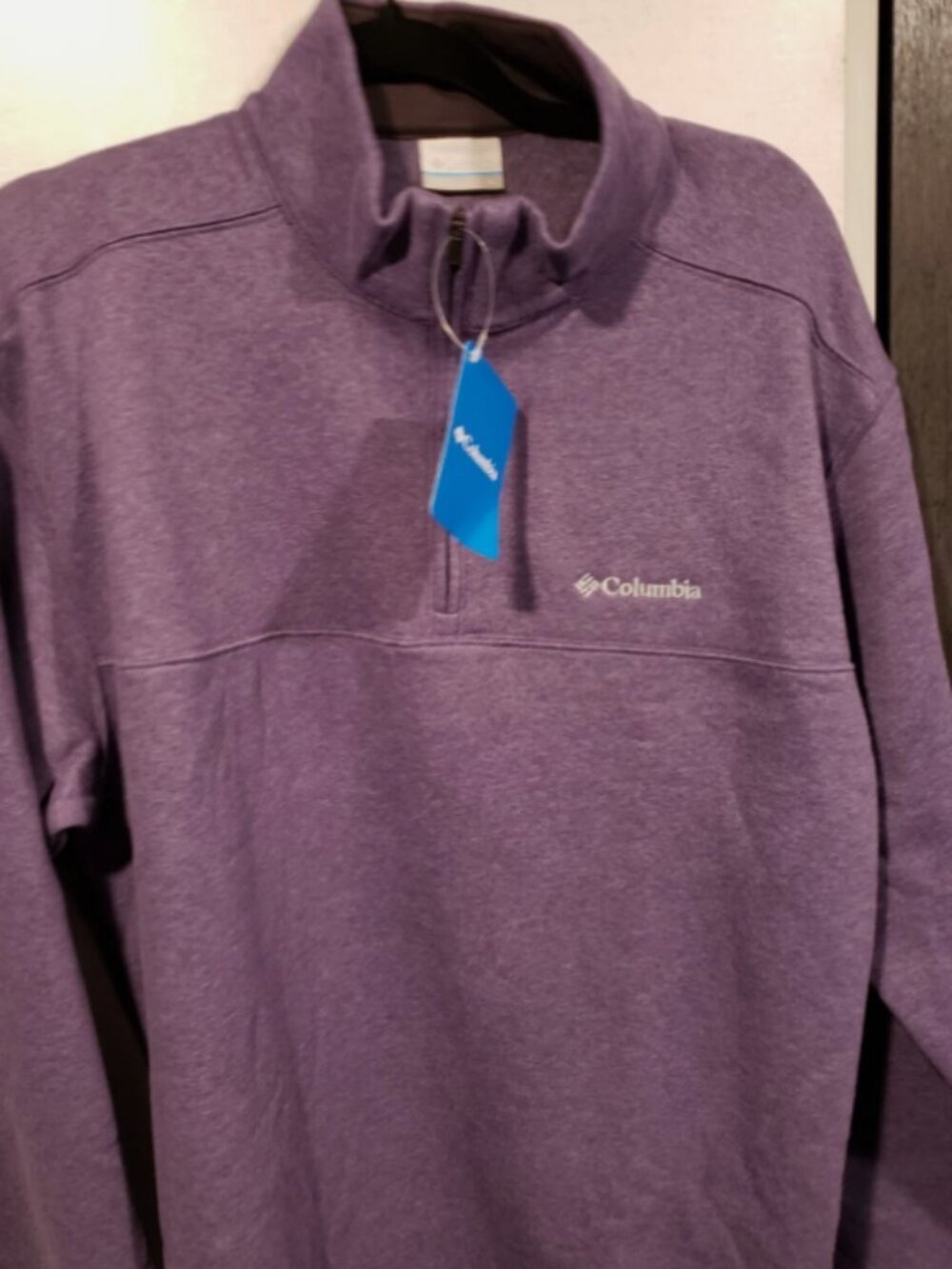 Columbia Men’s Purple Pullover 1/2 Zip Size XL NWT